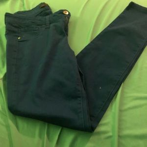 Blue glo skinny jeans